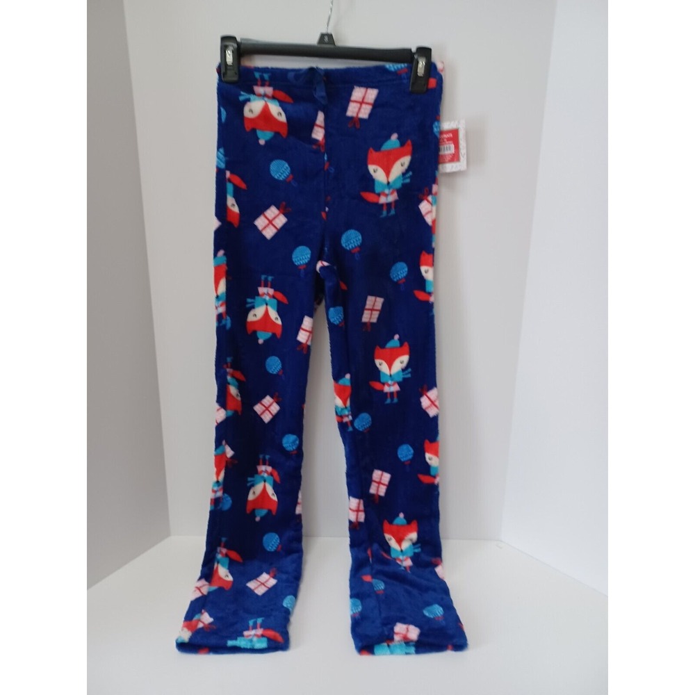 NWT Soft Fuzzy‎ Lounge Pajama Pants Holiday Foxes Womens XS